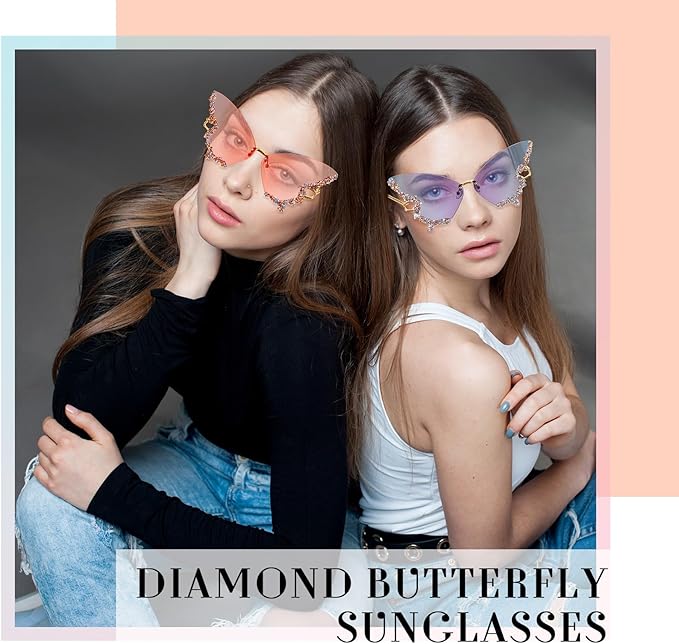 Diamond Butterfly Sunglasses